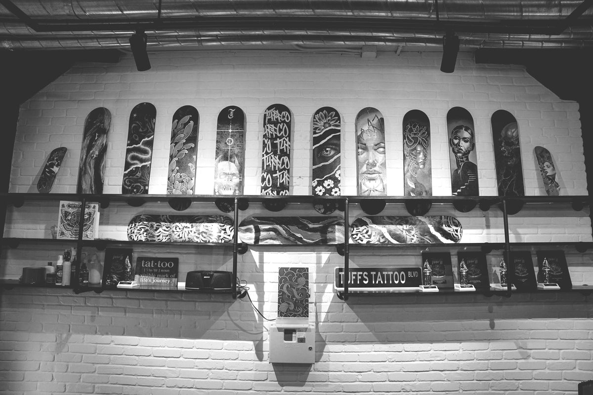 Inside the Tuff Tattoos studio in Channelside, Tampa