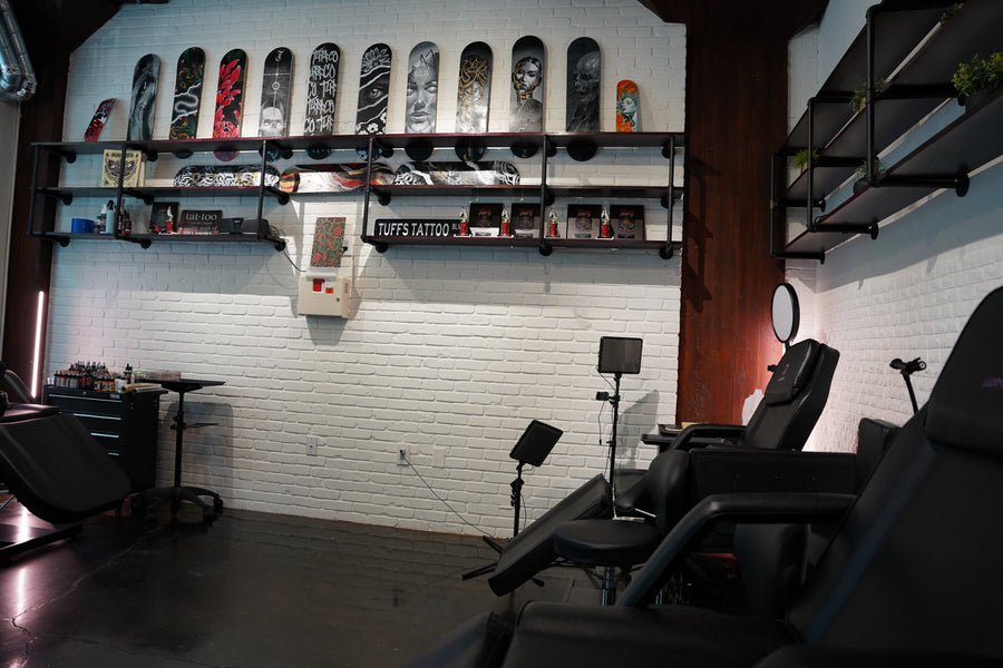 Custom tattoo design session at Tuff Tattoos in Tampa