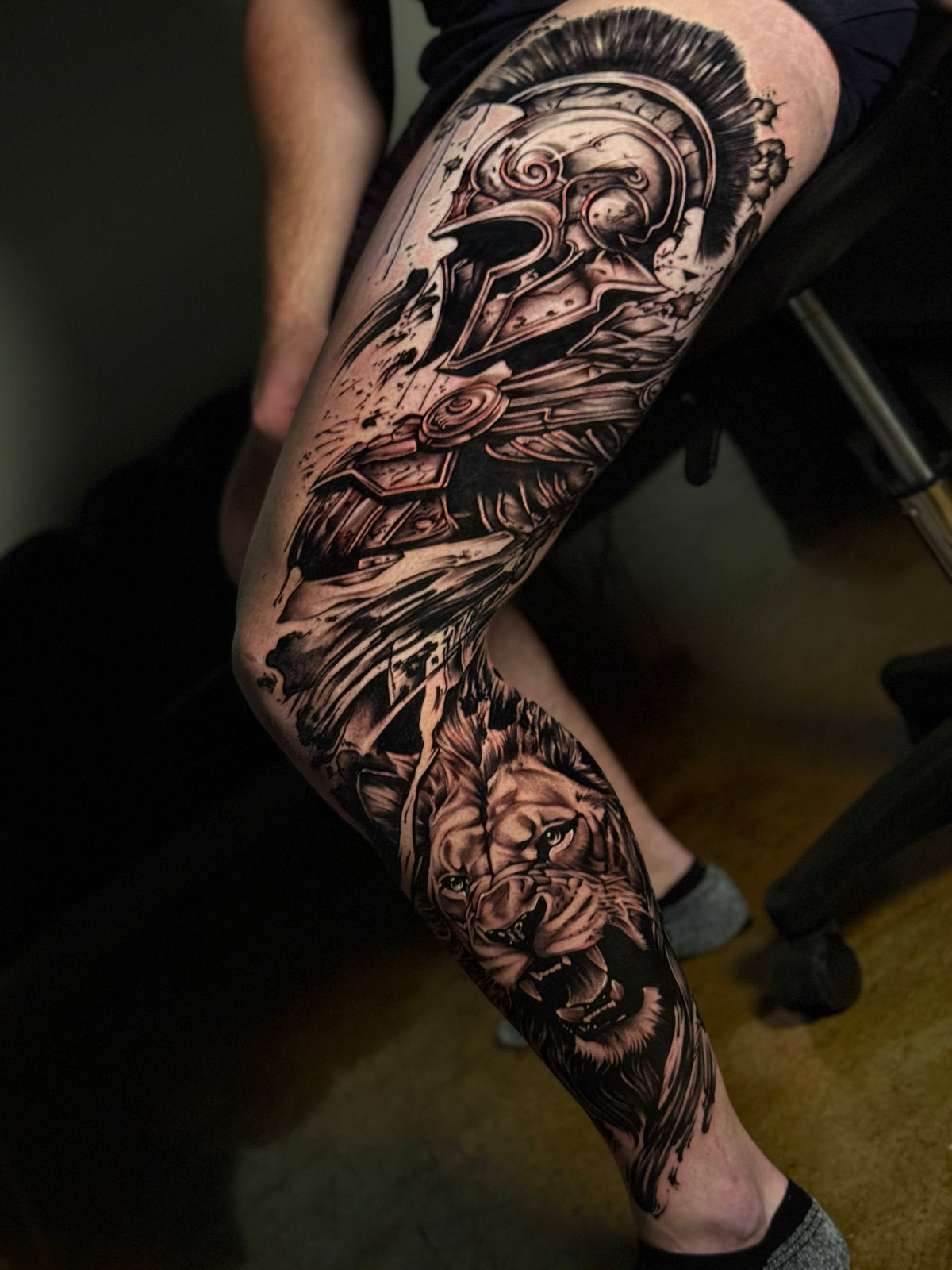 Custom tattoo sleeve in progress by Ally at Tuff Tattoos in Tampa
