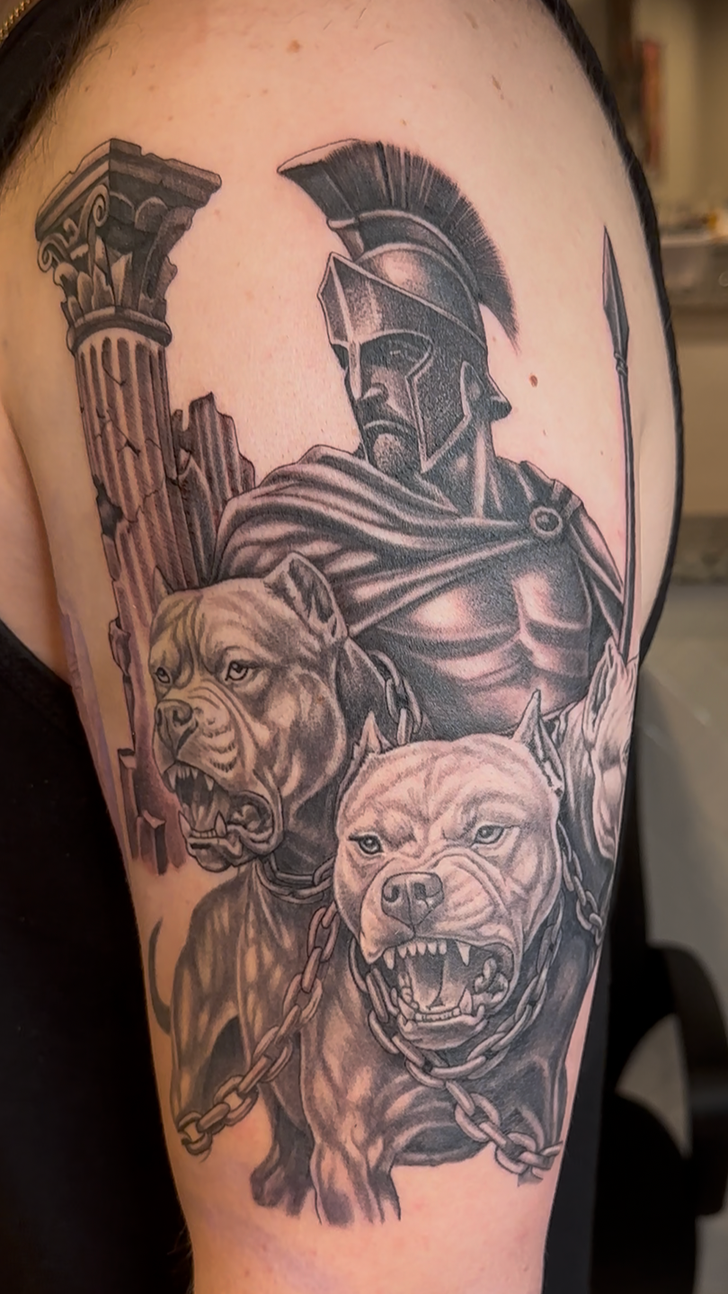 Black & Grey tattoo by Brandon
