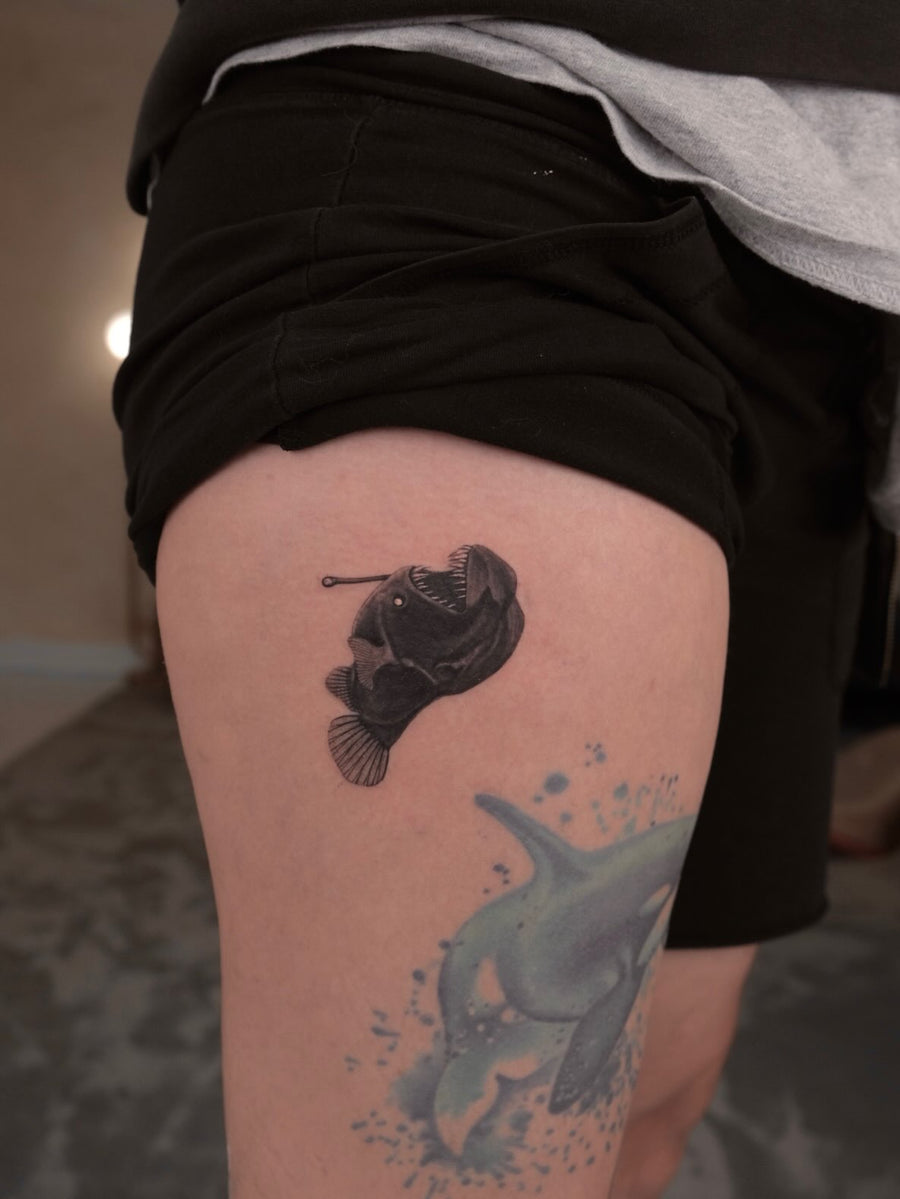 Black & Grey tattoo by Kim