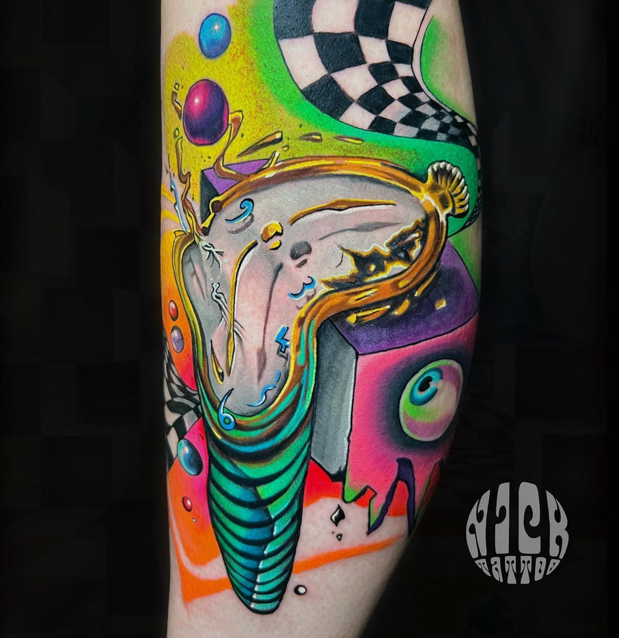Psychedelic & Surreal and Color tattoo by Nick